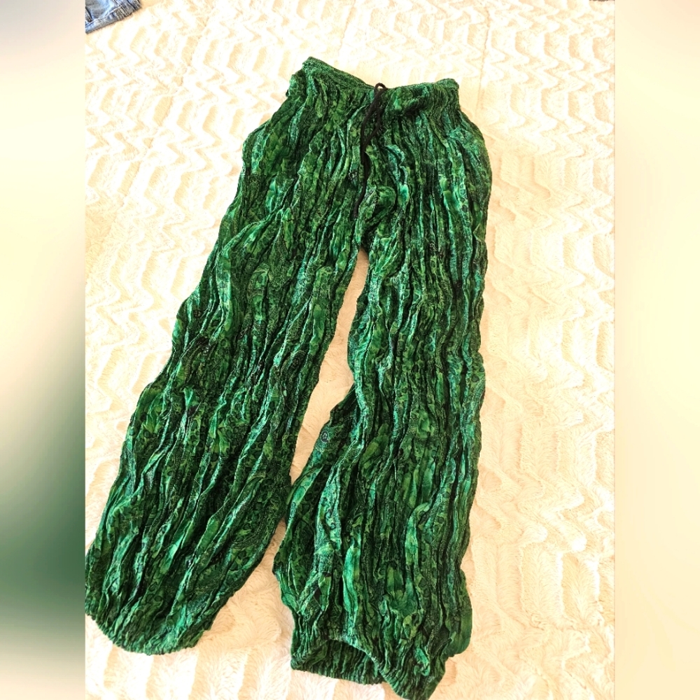 Emerald  green hippie pants